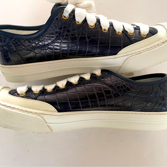 Gucci Men’s crocodile skin leather sneakers Made in Italy - Picture 3 of 10